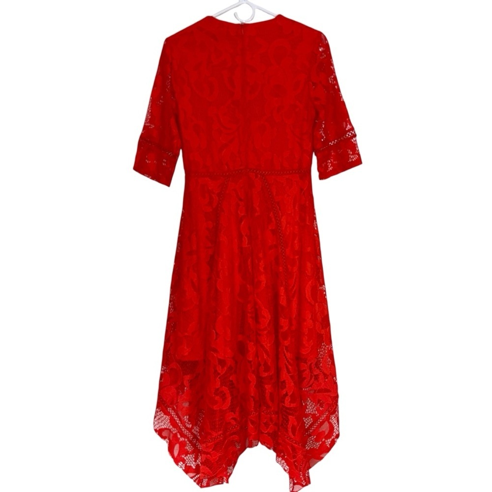 Taylor Orange Fit & Flare Lace Dress - Picture 4 of 8